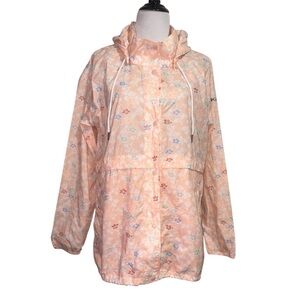 Columbia Printed Windbreaker Pale Orange  Size L
